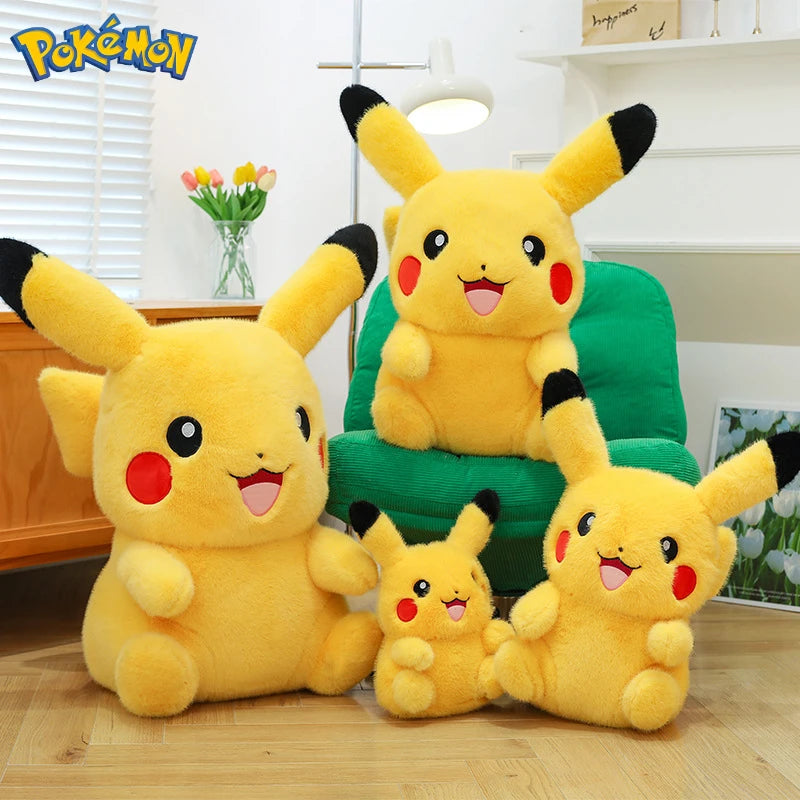 35/50/60/80CM Pokémon Pikachu Plushies Cartoon Anime Stuffed Kawaii Big Size Ornament Comfortable Soft Doll Children's Toys Gift