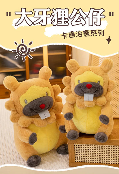 45/55/70CM Big Size Pokemon Bidoof Plush Cartoon Anime Plushies Soft Pillow Doll Kawaii Stuffed Plushie Ornament Gifts for Kids