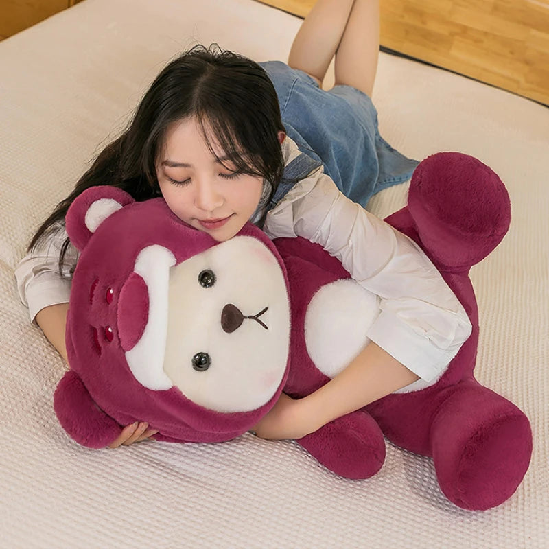 65cm Kawaii Little Bear Plush Doll Cute Soft Anime Lina Bear Plush Doll Cartoon Valentine's Day Birthday Gift Children's Holiday
