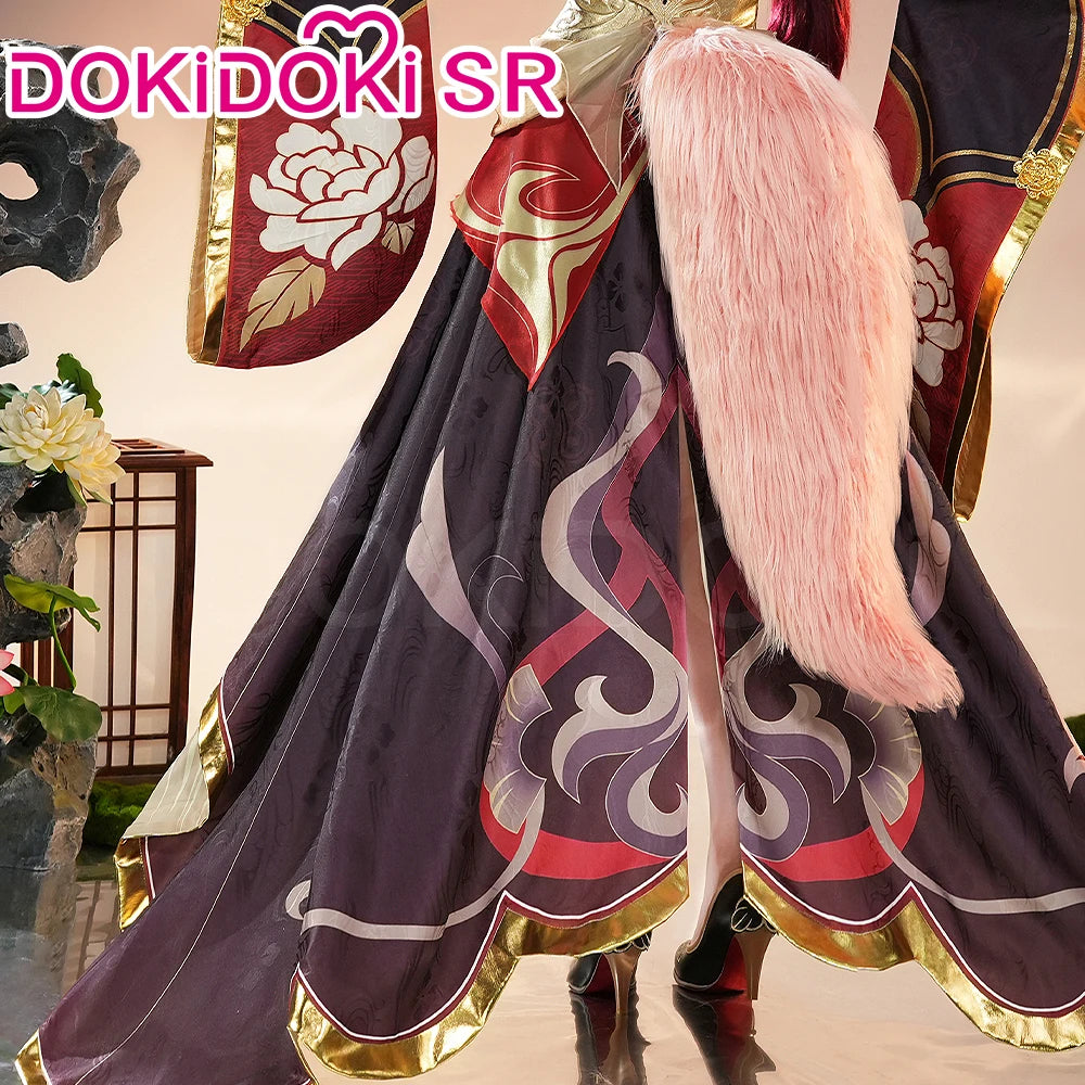 IN STOCK Fugue Cosplay Costume Game Honkai:Star Rail DokiDoki-SR Honkai Women Costume Tingyun Fugue Cosplay Ears Tail Christmas