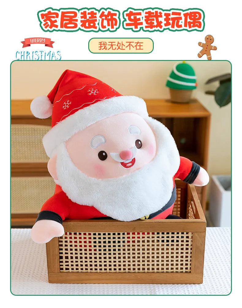 New 50cm Plush Santa Claus Doll Stuffed Toy Cuddly Pillow Christmas Gift for Kids Birthday Xmas Present Wholesale Small Gift