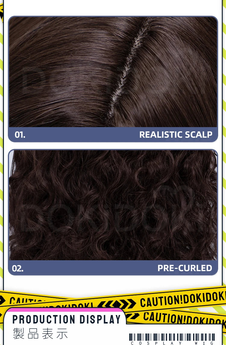 Glinda Elphaba Cosplay Wig Anime Wicked DokiDoki Front Lace Wig Golden Long 60cm Hair Glinda Cosplay Elphaba Hat Free Cap