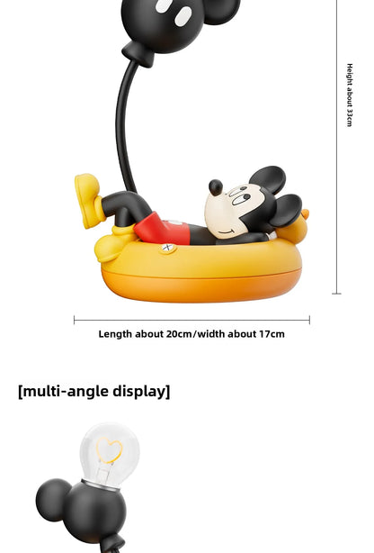 Mickey Figurine Night Light Cartoon Mickey Mouse 3d Doll Reading Lamp Cute Desktop Decor Statue Creative Desk Lamp for Kids Gift