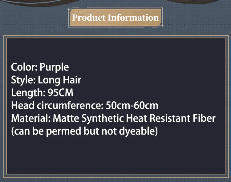 UWOWO Cantarella Wig Game Wuthering Waves WuWa Cantarella Jellyfish Cosplay Wig Long Hair Purple Hair