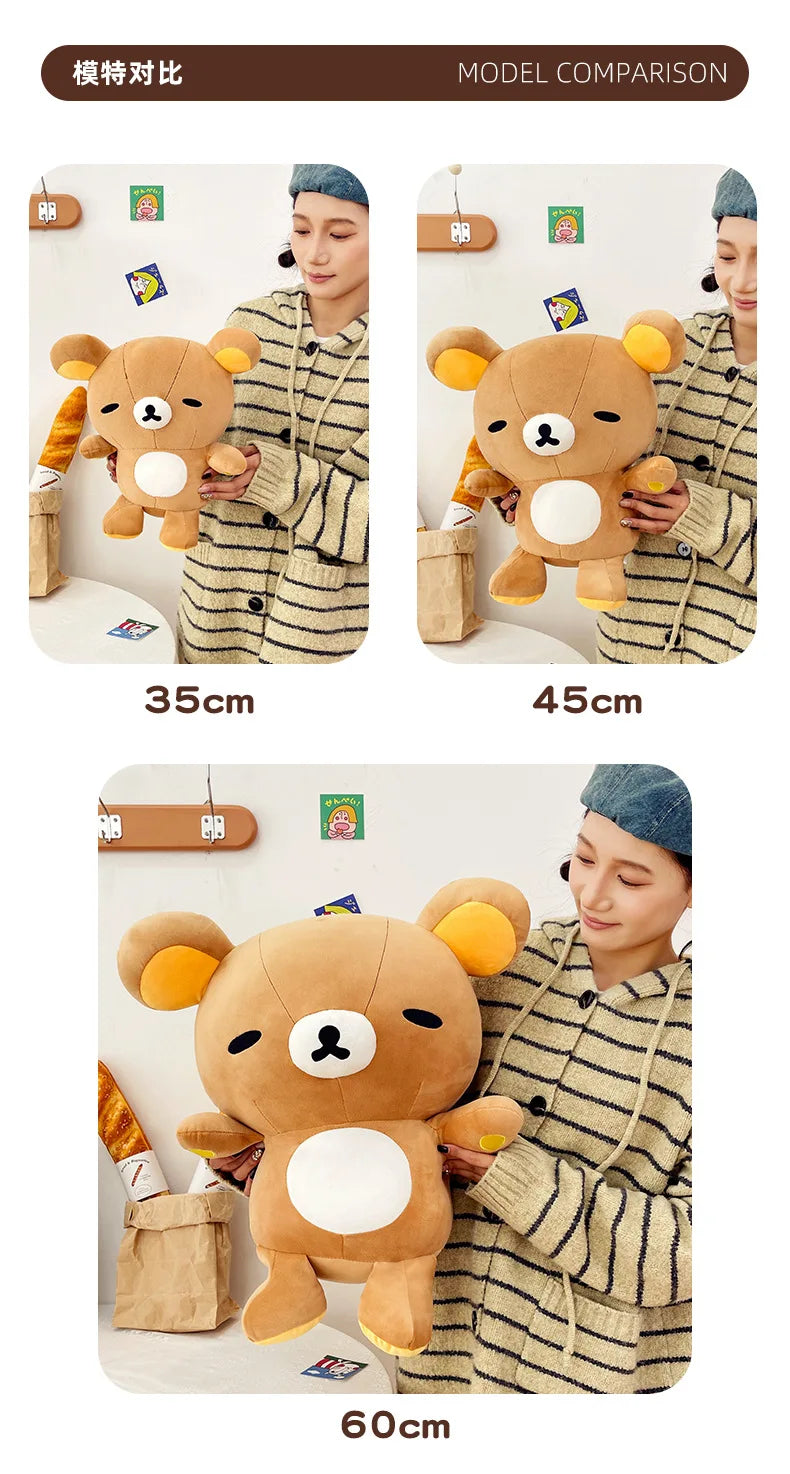 Hot 60cm Cute Plush Teddy Bear for Kids Birthday Xmas Gift Soft Snuggle Toy Stuffed Animal Cute Kuma Doll for Girls Hug Pillow