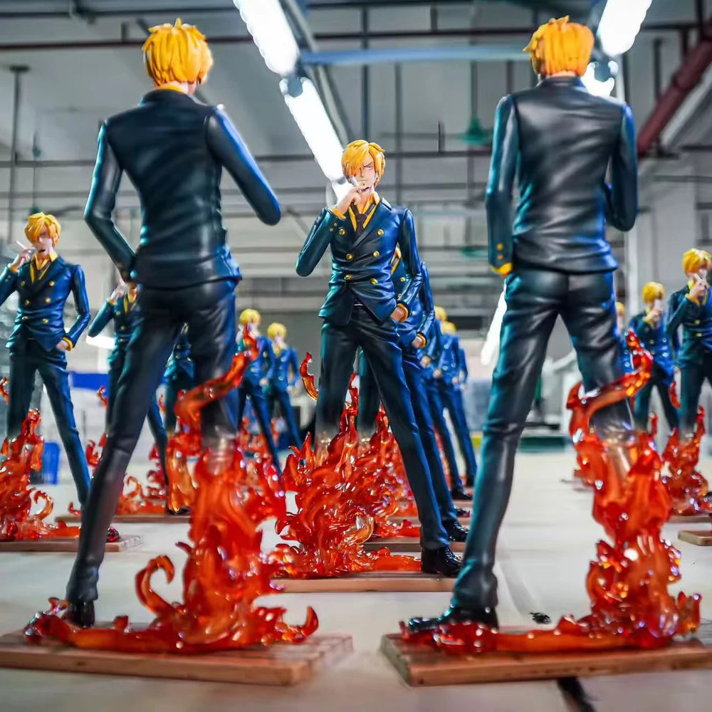 JT Sanji Anime One Piece Sanji Action Figure Devil Windleg Sanji 24cm/9.4in Pvc Statue Collection Ornament Toys Birthday Gifts