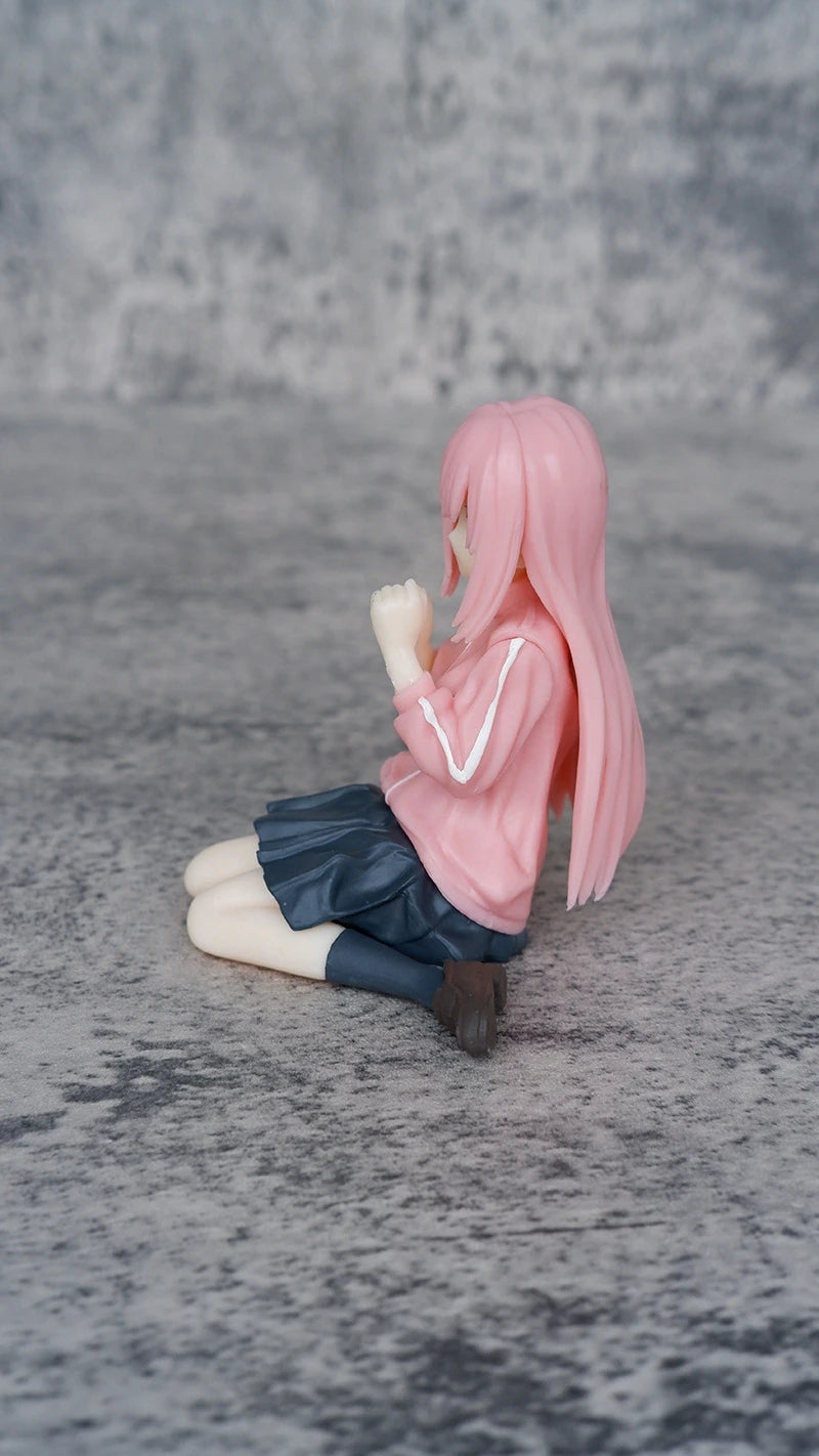 8cm Bocchi the Rock Hitori Gotoh Anime Figure Kawaii Sitting Melancholy Girl Action Figures PVC Adult Collection Model Doll Toys