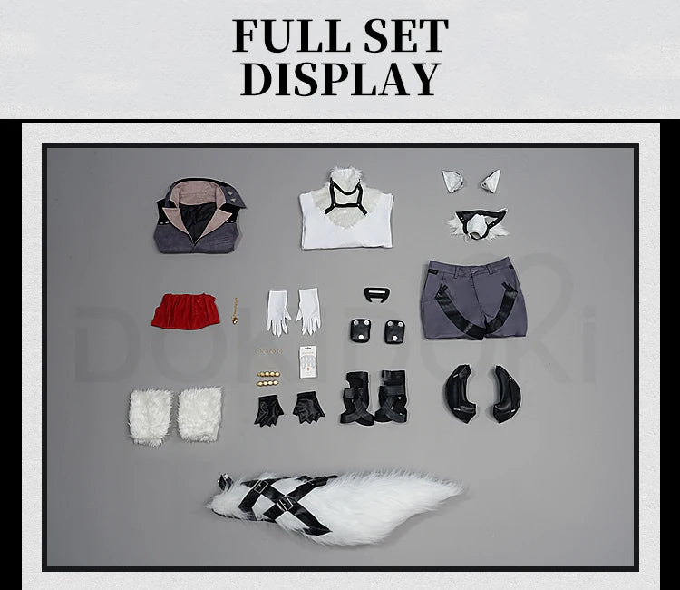 Von Lycaon Cosplay Costume Game Zenless Zone Zero【S-3XL】DokiDoki-R ZZZ Von Lycaon Ears Tail Halloween Plus Size