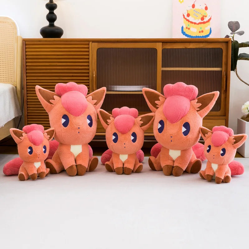 35/65cm Vulpix Pokemon Plush Toys Anime Doll Cartoon Fox Large Pokémon Plushie Kawaii Stuffed Gift for Kids Xmas Birthday