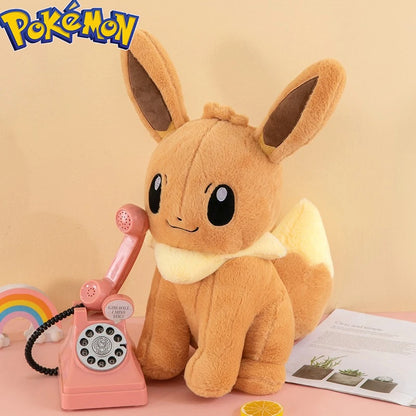 45/55/75CM Big Size Pokemon Eevee Plushies Kawaii Cartoon Anime Plush Soft Pillow Doll Stuffed Plushies Ornament Children's Gift