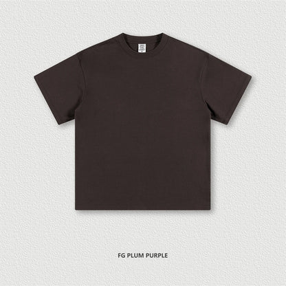 ZODF New 2025 Heavy Weight 305gsm Solid Cotton T Shirts For Men Unisex Summer Oversized Noshrink Basic T-Shirt Brand Tops HY0475