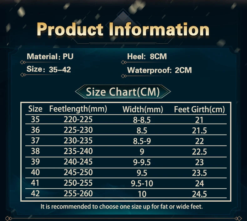 UWOWOW Ahri Shoes Game League of Legends/LOL: Risen Legend Ahri Cosplay Shoes Size 35-42 High Tube