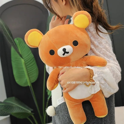 35/45/75cm Big Size Rilakkuma Kawaii Anime Plush Stuffed Doll Room Decorated Plushies Pajamas Bear Pillow Ornaments Holiday Gift