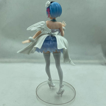 23cm Re:Zero Rem Angel Version Cute Bishoujo PVC Figure Wings Special Effects Anime Statue Desktop Decor Fan Collectible Gift