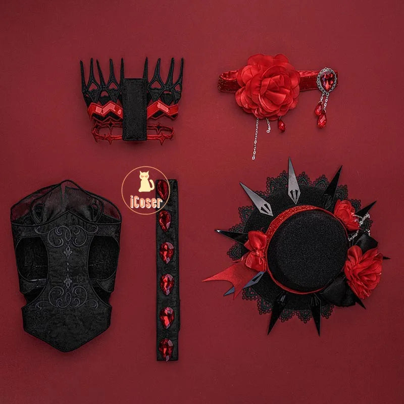 Path To Nowhere Coquelic Cosplay Costume Wig Black Dress Hat Uniform New Skin Carnival Halloween Party for Women Girls iCoser