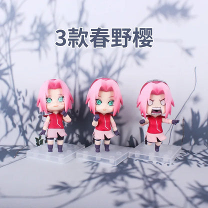 11cm 3Pcs/Set Naruto Anime Action Figure Uchiha Itachi Kakashi Cartoon Toys Itachi Akatsuki Collectible Ornament For Child Gifts