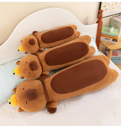 Creative Long Strip Capibala Pillow Cartoon Large Dolphin Doll Sleeping with Children Plush Toy Children Birthday Christmas Gift