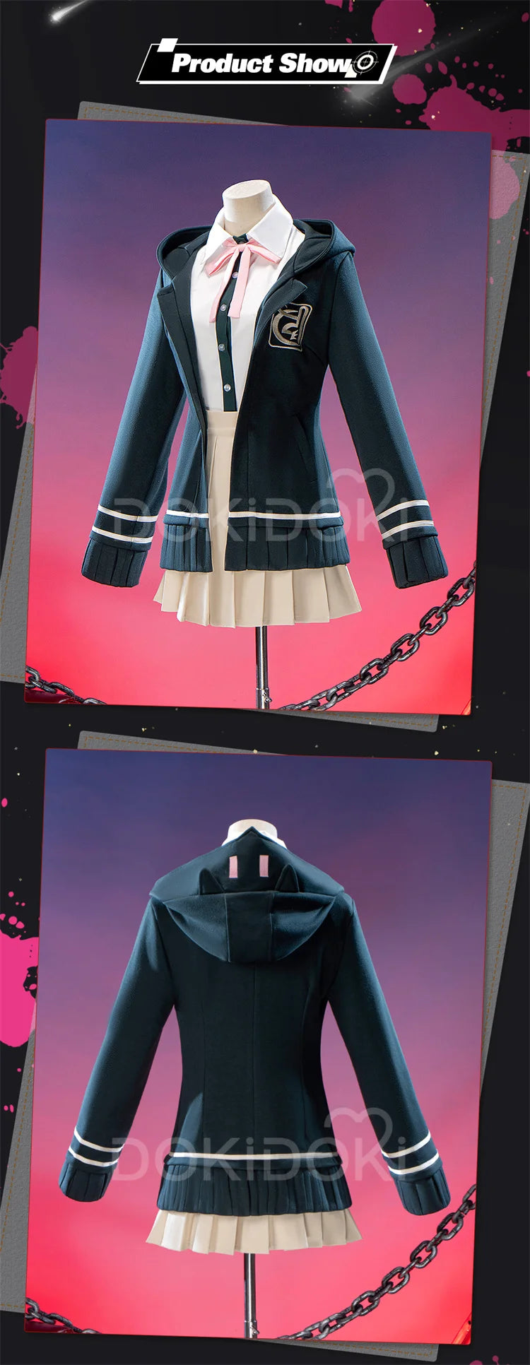 Nanamii Chiakii Cosplay Costume Game【XS-2XL】DokiDoki-R Women Cute Uniform Chiakii Nanamii Cosplay Suits Plus Size