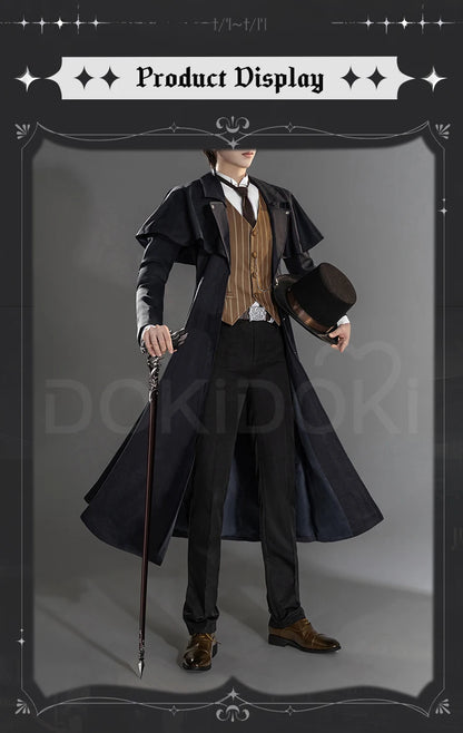 IN STOCK Klein Moretti Cosplay Costume Anime Lord of the Mysteries DokiDoki-SR Men Black Suit Klein Moretti Cosplay Hat
