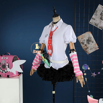 Chinatsu Remiel Cosplay Costume Wig Dress Zenless Zone Zero Uniform Headwear Angels of Delusion Halloween Party for Women Girls