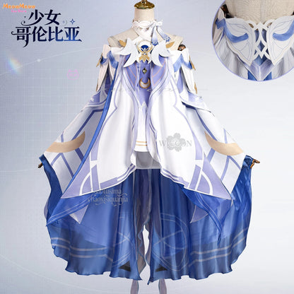 Genshin Impact Moon Goddess Columbina Cosplay Suit Polyester