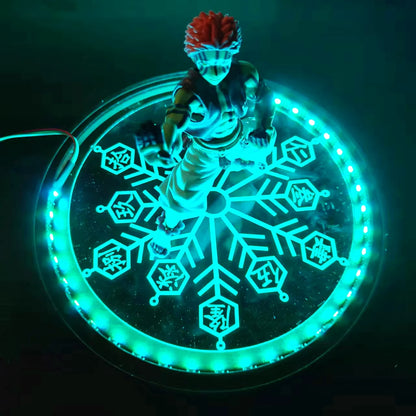Demon Slayer Infinity Castle Anime Akaza Compass Needle Skill Action Figures Model Figurine Kimetsu no Yaiba LED Lamp DIY Model