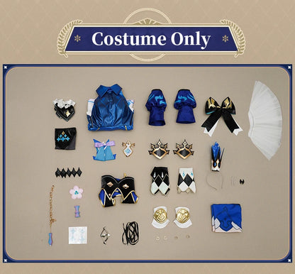 Cerydra Cosplay Costume Game Honkai: Star Rail【S-2XL】DokiDoki-SR HSR Women Halloween Dress Cosplay Cerydra Wings Wig Plus Size