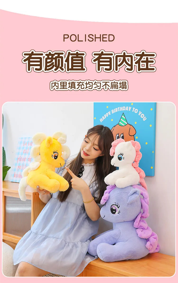 Anime My Little Pony Prototype Plush Doll Soft Pillow Girl Heart Fluttershy Sofa Ornaments Children'S Toys Birthday Gifts Custom