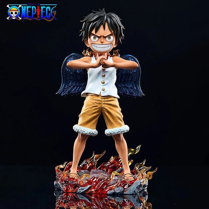 17cm Anime ONE PIECE Seraphim Luffy PVC Action Figure Desktop Ornament Model Toy Gift