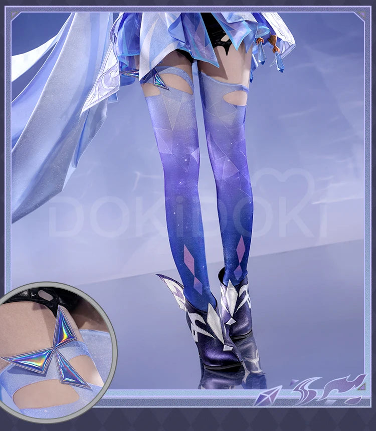 Skirk Cosplay Costume Game Genshin Impact【S-2XL】DokiDoki-SR Skirk Wig Women Halloween Costume Plus Size