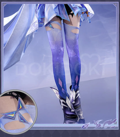 Skirk Cosplay Costume Game Genshin Impact【S-2XL】DokiDoki-SR Skirk Wig Women Halloween Costume Plus Size