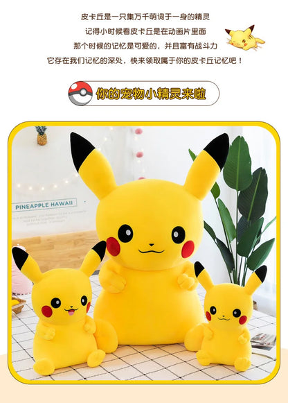 Pokemon Pikachu Plush Toys Anime Pokémon Large Plushie Dolls 40/100cm Cute Stuffed Pillow Pikachu Christmas Gifts for Childrens