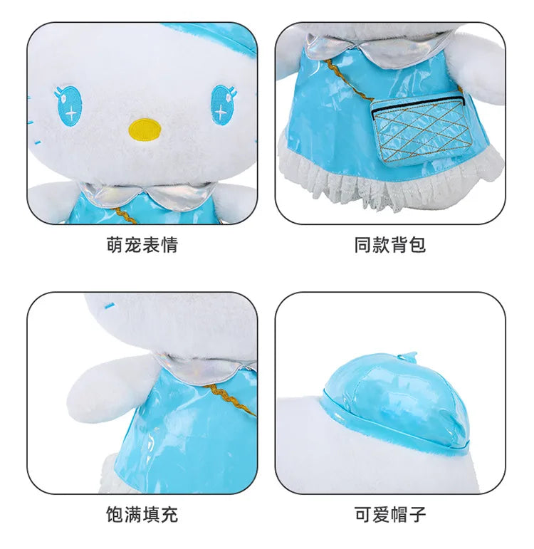 Sanrio 65cm cute Fluffy Kawaii Hello Kitty Plush Toy in Dress Scented Doll Large Stuffed Animal for Kids Birthday Christmas Gift