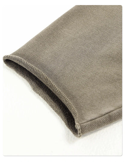 ZODF Fashion Heavy Weight 430gsm Washed Hoodie For Men Unisex Loose Edge Patchwork Distressed Hooded Pullovers Coat HY1098