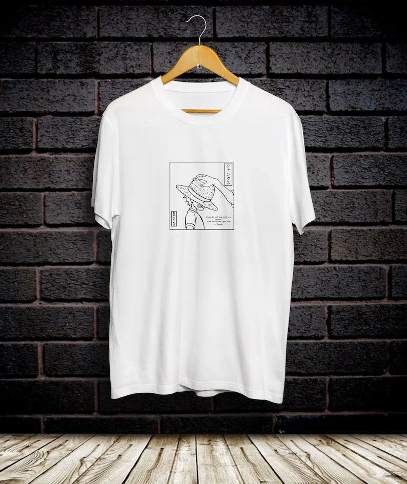 Men's One Piece Luffy Zoro T Shirt Cotton Crew Neck Short Sleeve Tops Tee Casual Clothing Vintage Harajuku Hip Hop Couple Unisex