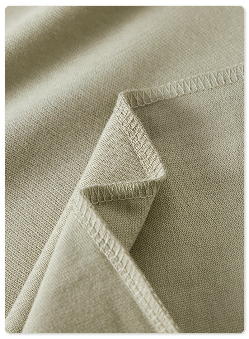 ZODF Autumn Winter 425gsm Long Sleeve T-Shirt American Retro Unisex Loose Heavyweight Basic Cotton T Shirts TEE HY0676