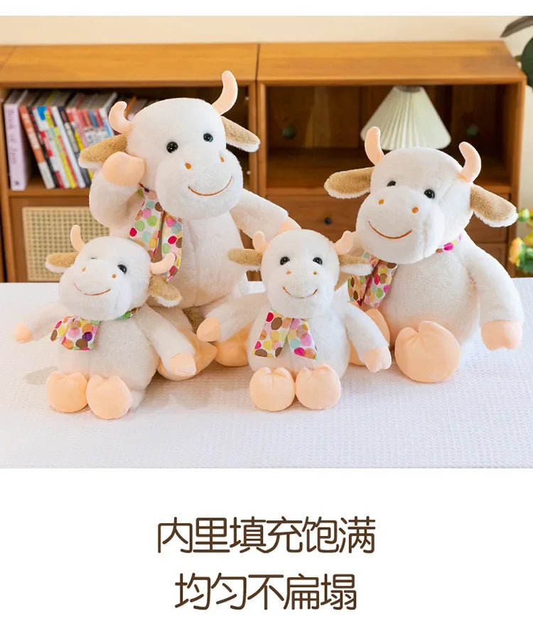 New 30-60cm Cute Calf Plush Toy Doll Stuffed Animals Smiling Cute Calf Doll Hildren's Playmate Children's Birthday Gift