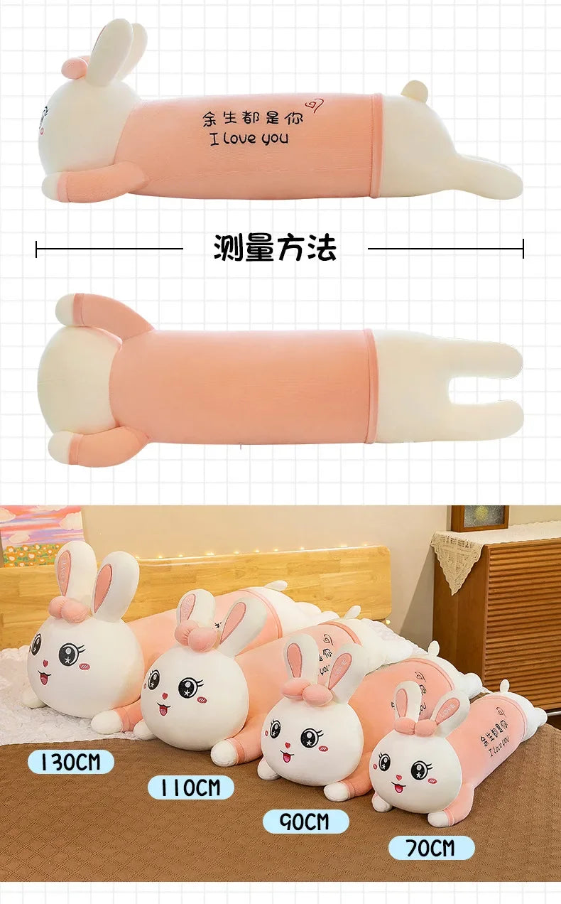 New 70-110cm Cute Rabbit Girlfriend Pillow Plush Toys Stuffed Pause Office Nap Sleep Pillow Cushion Gift Doll for Kids Girls