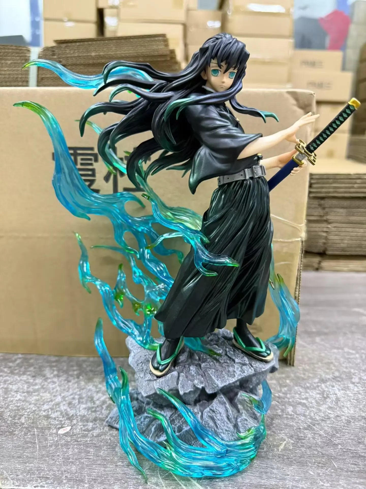 32cm Demon Slayer Anime Figure Tokitou Muichirou Action Figure Pvc Gk Statue Figurine Model Collection Room Decora Desk Toy Gift