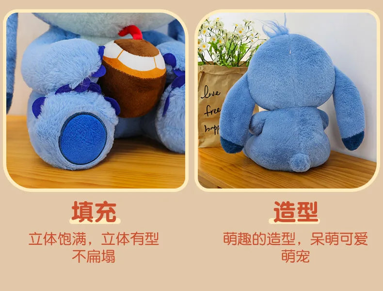 Disney 30-70cm Lilo&Stitch Cute Cartoon Dolls Toys Anime Soft Stuffed Dolls Pillow Appease Toys Birthday Decoration Toys Girls