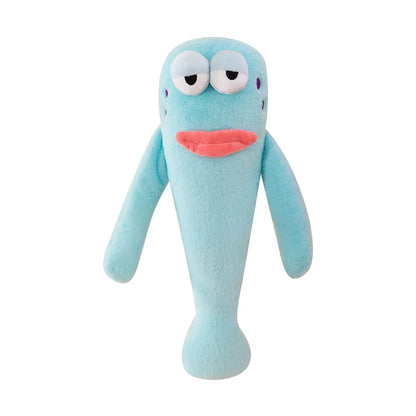 Sanrio 80cm Cute Plush Cartoon Ugly Fish Stuffed Toy Funny Knock Knock Doll New Viral Kids Birthday Christmas Gift for Children
