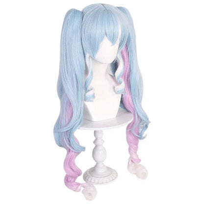 Anime Mikuu Snow And Demon Cosplay Wig 90cm 120cm Heat Resistant Fiber