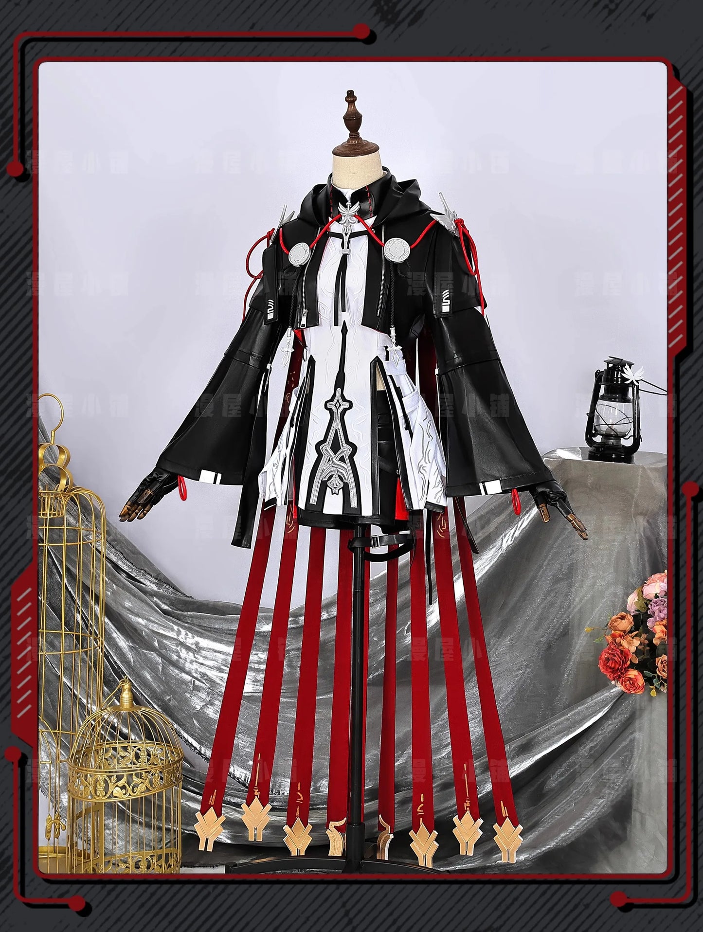 Arknights Exusiai The New Covenant Cosplay Costume Wig Uniform Jacket Headwear Earrings Halloween Party for Women Girls Carnival