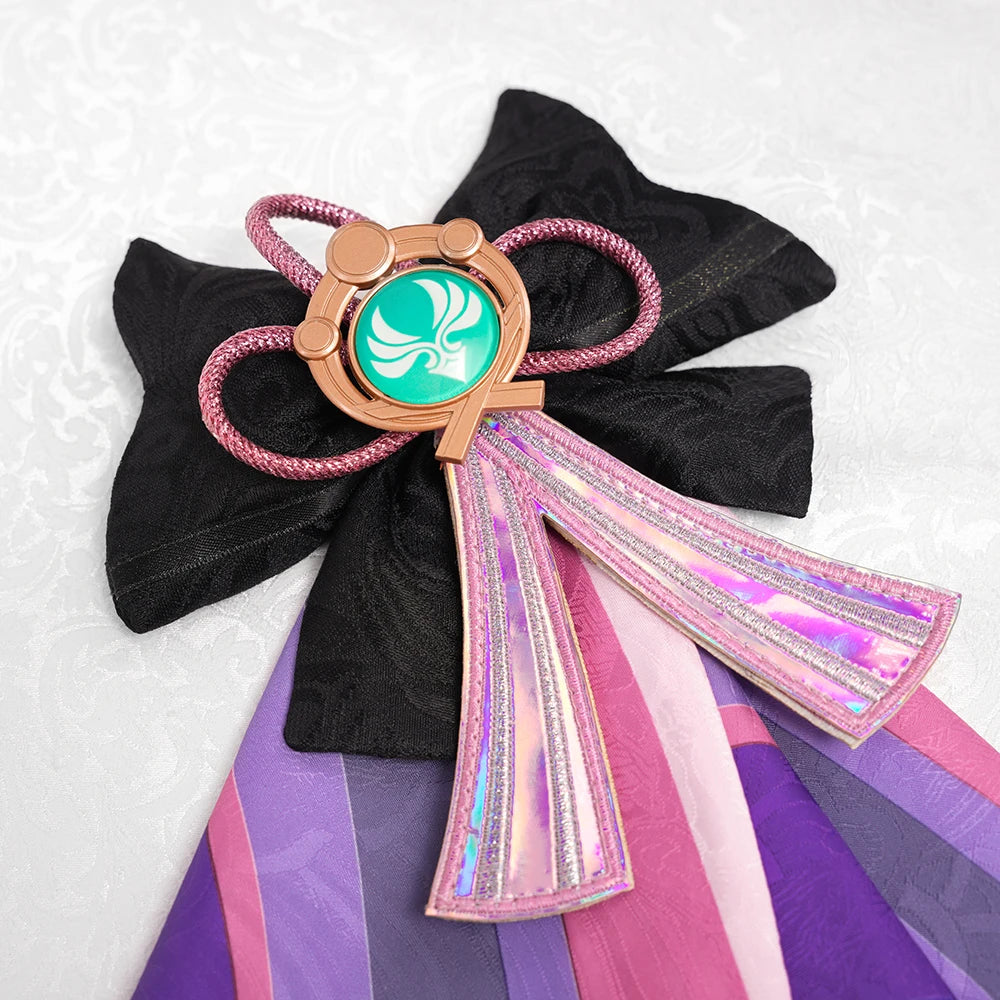 iCoser Genshin Impact Yumemizuki Mizuki Cosplay Costume Wig Dress Headwear Tail Natlan Halloween Party for Women Girls Cos Props