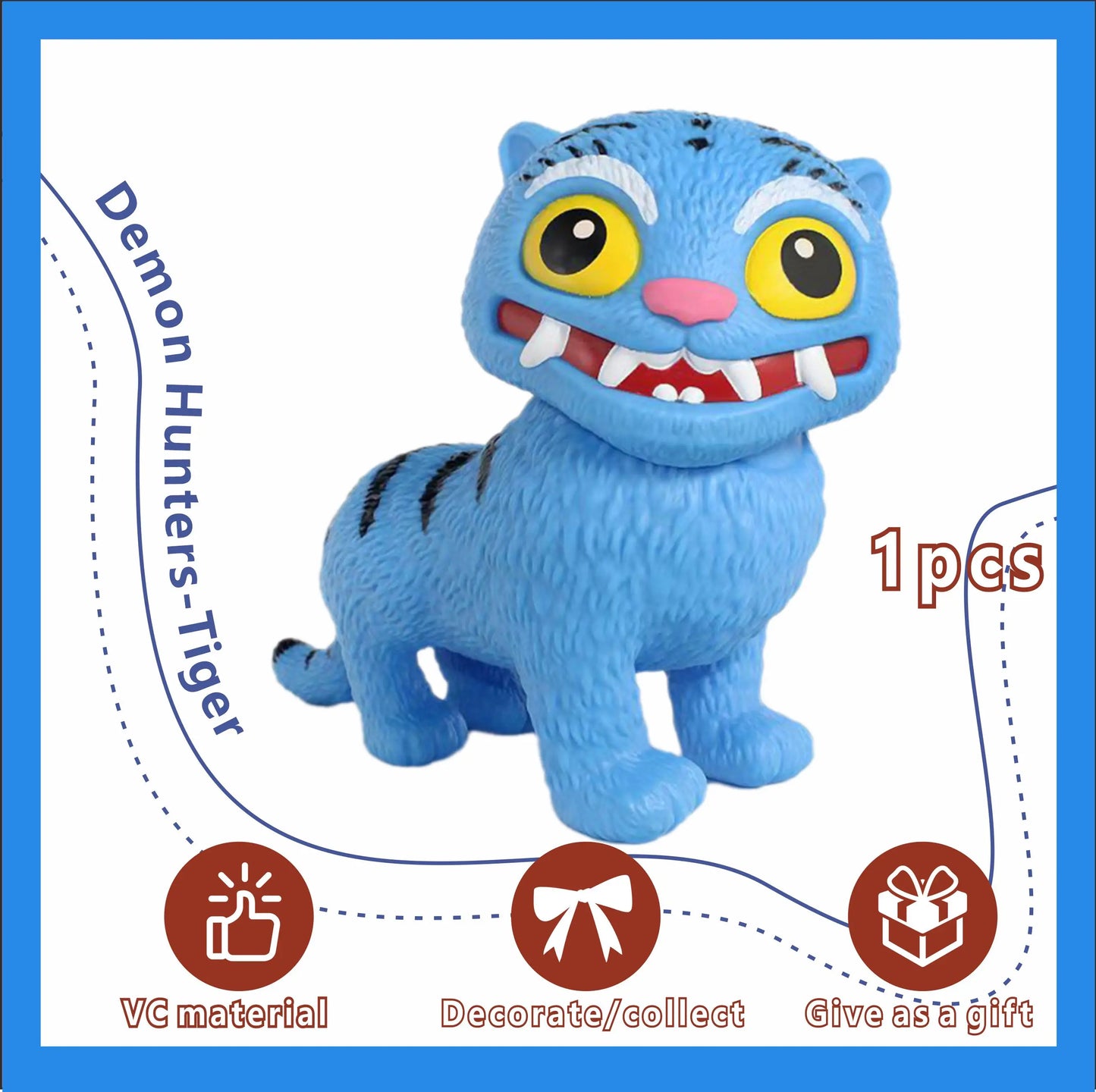 New Witch Hunter Team: Derpy Tiger Pet Rumi Anime Figure Peripheral, Desktop Decoration, Fan Gift