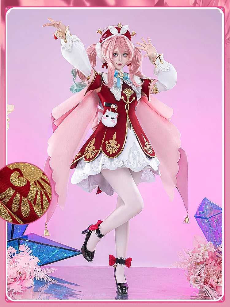 iCoser Honkai Star Rail Hyacine Cosplay Costume Wig Dress Hat Uniform Amphoreus Halloween Party for Women Girls Carnival Props