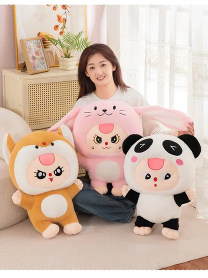 32/62cm Kawaii Baby Three Years Old Plush Doll Toy Baby Three Rabbit Series Stuffed Pillows Toy Ornaments Xmasgifts for Girls