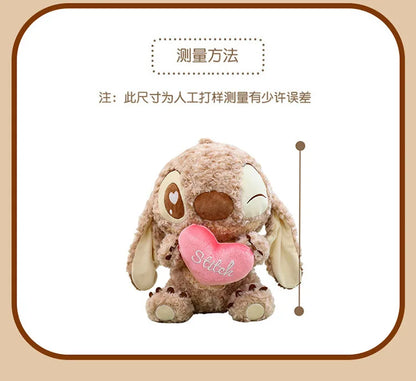 45/60/70cm Big Size Curly Stitch Disney Anime Plush Stuffed Doll Kawaii Coffee Plushies Pillow Ornaments Children's Holiday Gift