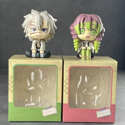 New Demon Slayer Anime Figure Q Version Wind Column Love Column Model Toy Wholesale Ghost Extingishment Blades Honny Souichi