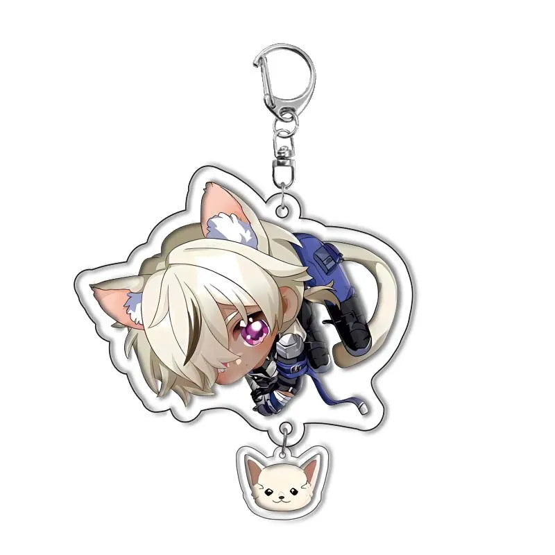 Honkai Star Rail Keychain Himeko March 7th Sampo Koski Blade Cosplay Dan Heng Silver Wolf Key Chain Astral Express Jing Yuan Boy